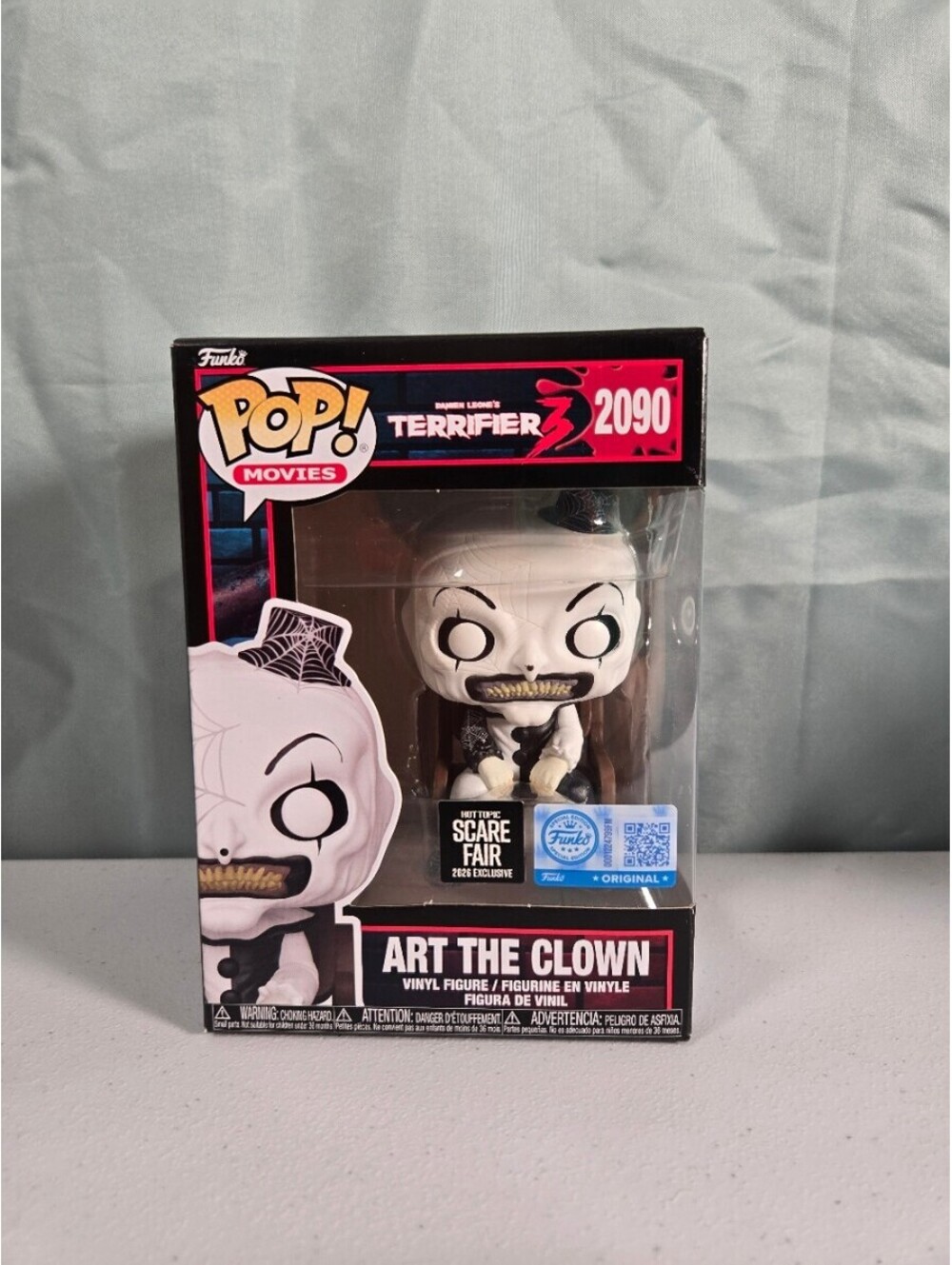 Funko Pop! Terrifier 3 Art the Clown Vinyl Figure 2090 Scare Fair Exclusive